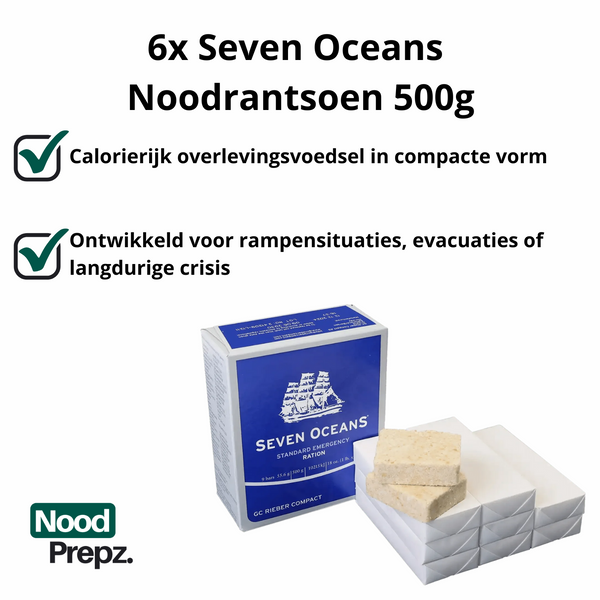 Uitgebreid noodpakket – Seven Oceans voedsel & drinkwater