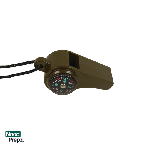 Fluitje met kompas en thermometer