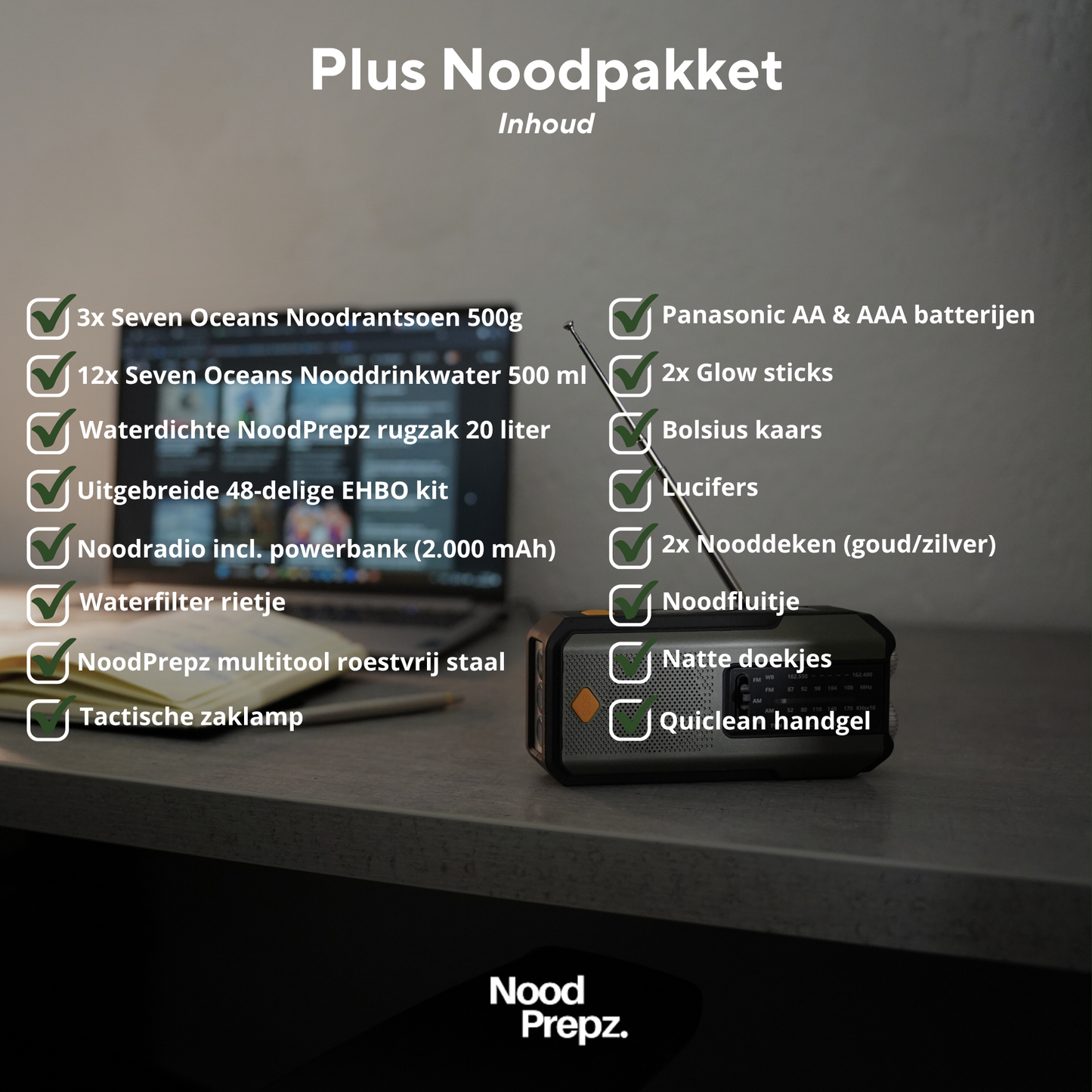 Plus noodpakket
