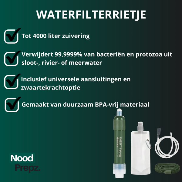 Compleet Noodpakket met Noodrantsoen en Nooddrinkwater